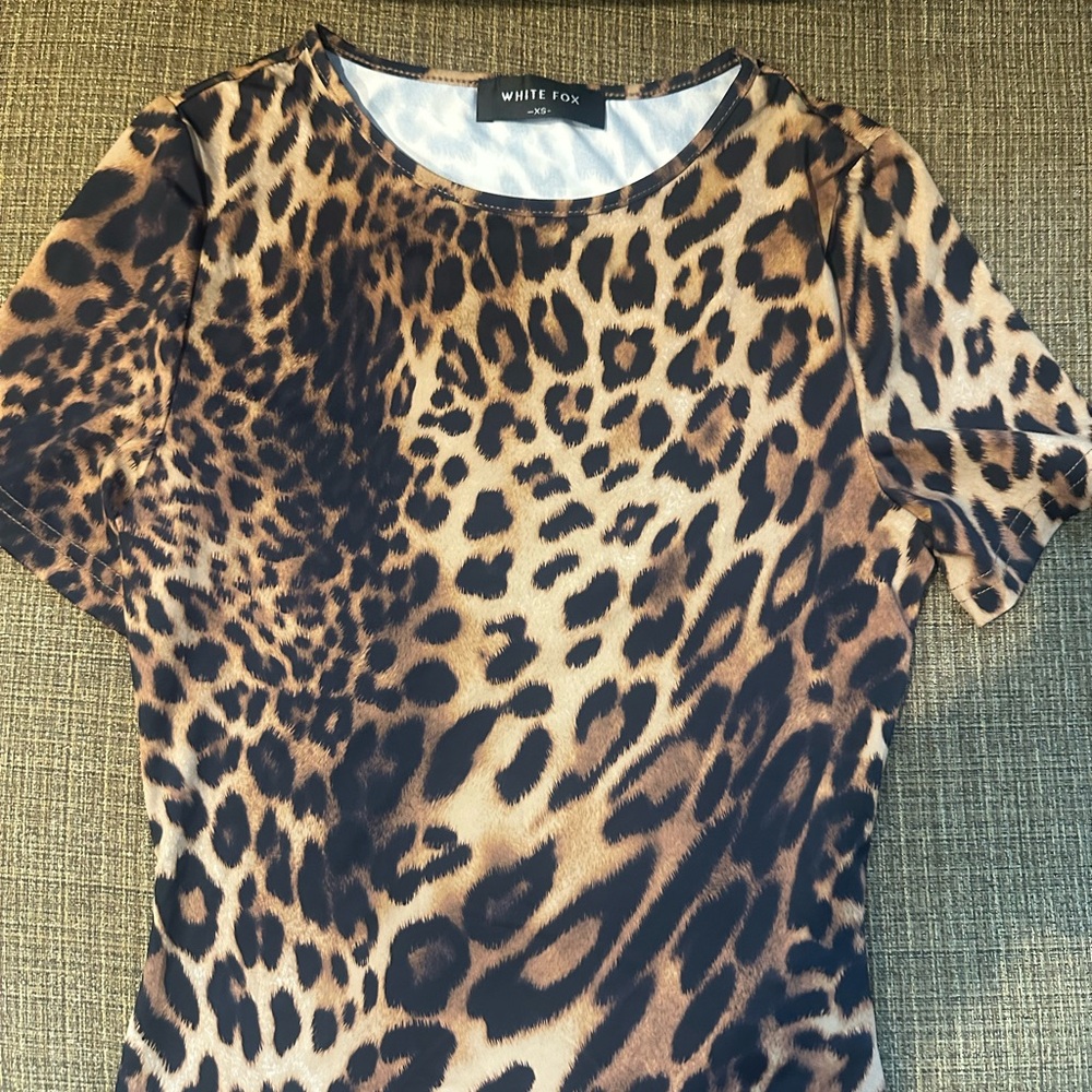 Leopard Print White Fox